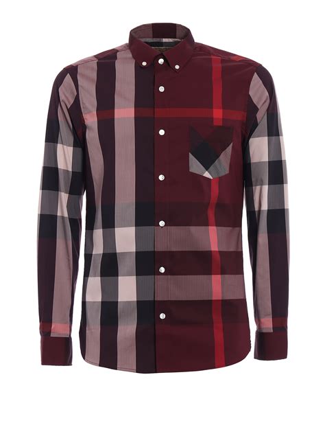 burberry check and cut shirt